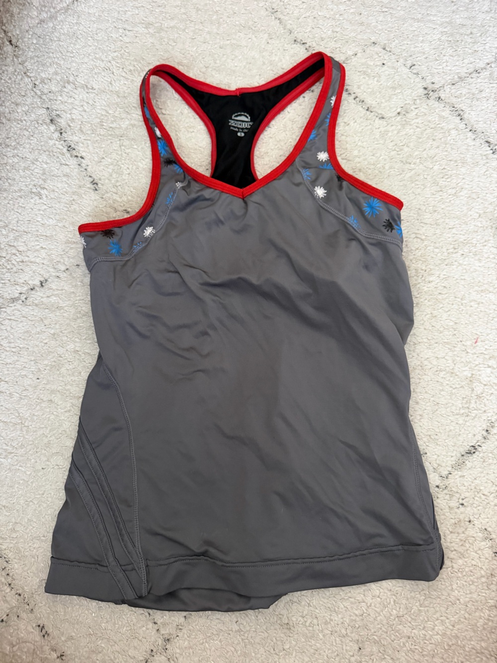 Women's Gray Racerback Cycling Tank